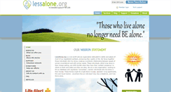 Desktop Screenshot of lessalone.org